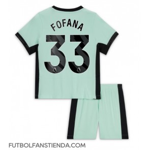Chelsea Wesley Fofana #33 Tercera Equipación Niños 2023-24 Manga Corta (+ Pantalones cortos)
